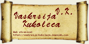 Vaskrsija Kukoleča vizit kartica